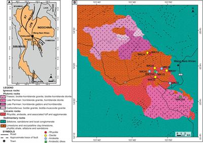 Magma Genesis and Arc Evolution at the Indochina Terrane Subduction: Petrological and Geochemical Constraints From the Volcanic Rocks in Wang Nam Khiao Area, Nakhon Ratchasima, Thailand